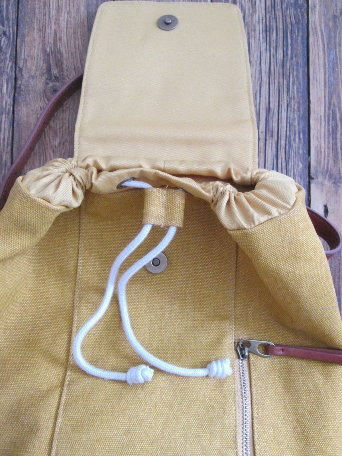 Universal Thread Mustard Yellow Backpack Book Bag… - image 6
