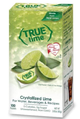#ad #ad TRUE LIME Water Enhancer Bulk Dispenser Pack 100 Packets Zero Calorie FREESHIP $1.57