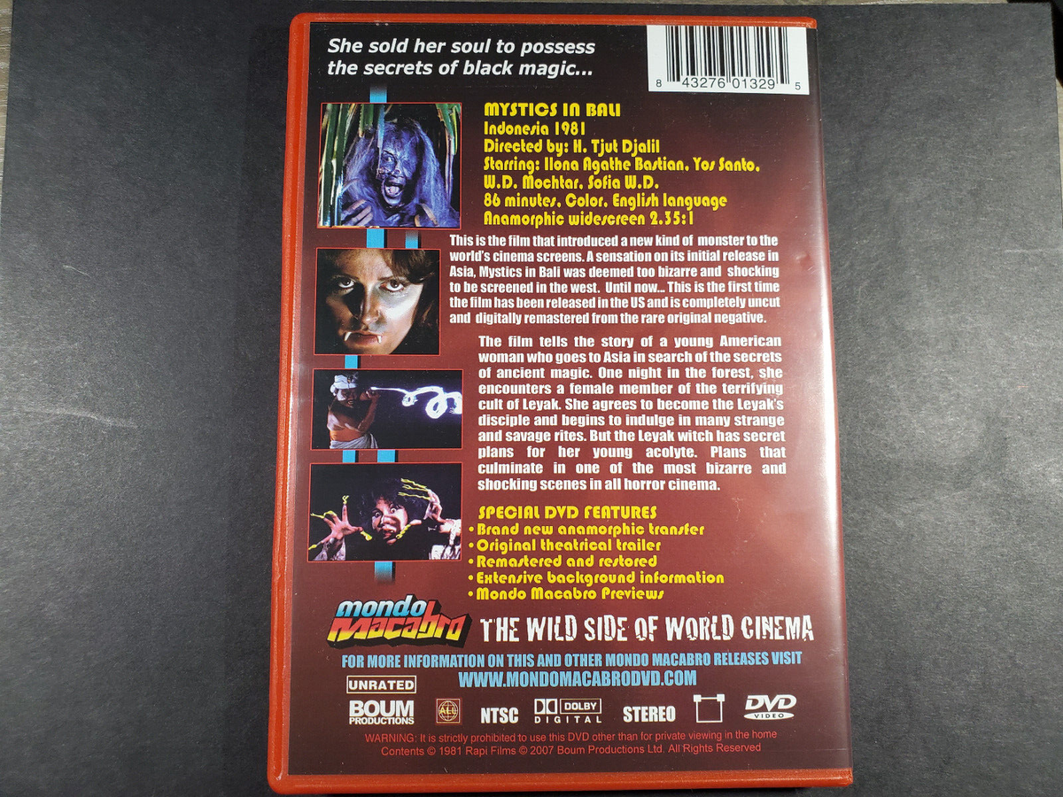 MYSTIC IN BALI (DVD) CULT CLASSIC ASIAN WITCH HORROR MONDO