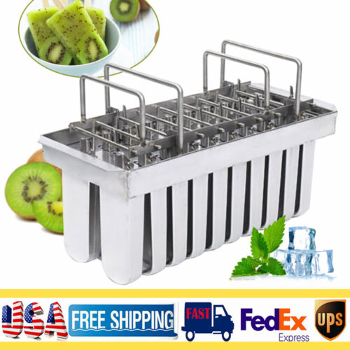 20pcs Stainless Steel Molds Ice Pop Lolly Popsicle Ice Cream Stick Holder Mold