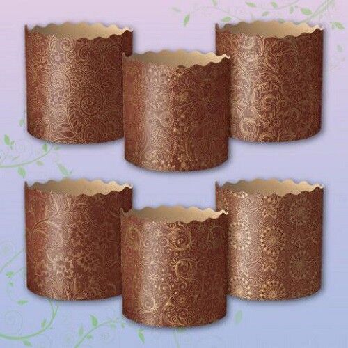 Set of 6 pcs Paper form for baking Easter Paska Kulich Panettone