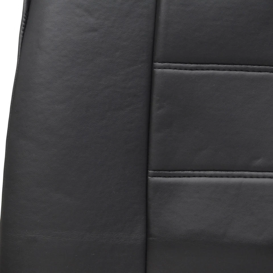 Synth Leather Car Seat Covers - Premium PU Leatherette Front Pair in Black - Image 2 of 4