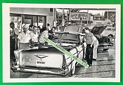 Found 4X6 PHOTO of Old 1957 CHEVY Auto Show Car Dealer ? Chevrolet Austin TX