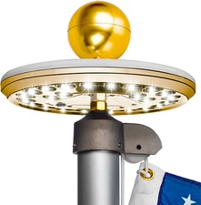 Deluxe Flag Pole Light Solar Powered - 1300 Lumen Solar Light for Flagpole - Lig