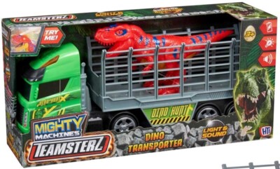 Dinosaurier Transporter LKW Spielzeug mit Licht & Sound - Träger Spielset für Kinder