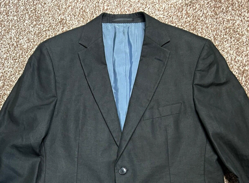 HUGO BOSS Mens Blazer Black Linen single Jacket Chest UK Chest 44 Bertolucci - Picture 9 of 9