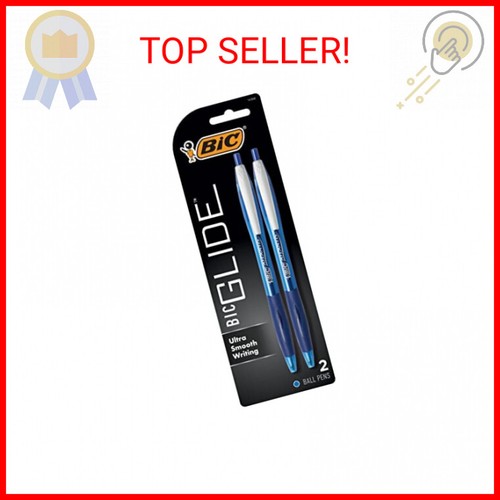 BIC Atlantis Original Retractable Ball Pen, Medium Point (1.0 mm), Blue, 2-Count