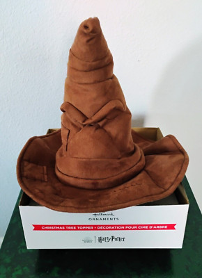 HARRY POTTER SORTING HAT CHRISTMAS TREE TOPPER - HALLMARK - NEW w/ DISPLAY BOX