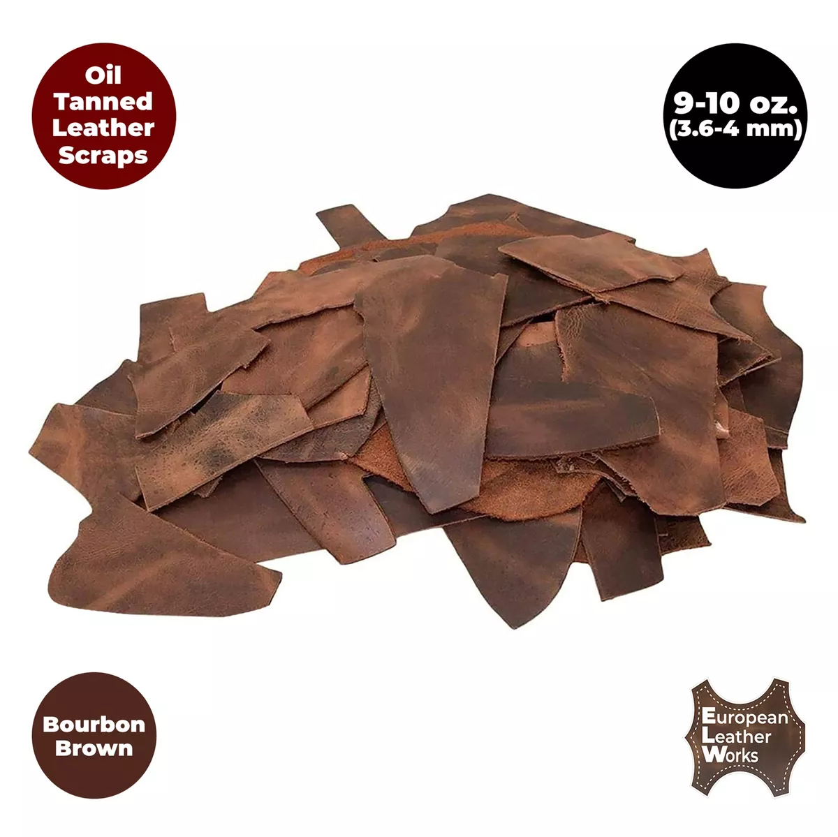 Lot of Oil Tanned Leather Scraps