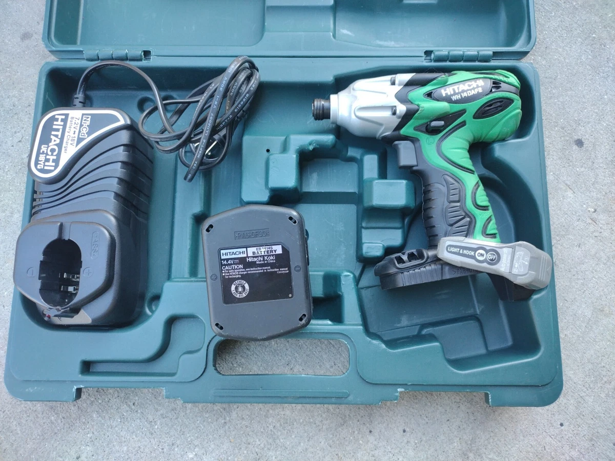 HITACHI KOKI WH14DAF2 14.4V IMPACT DRIVER WH Charger , a Battery & CASE