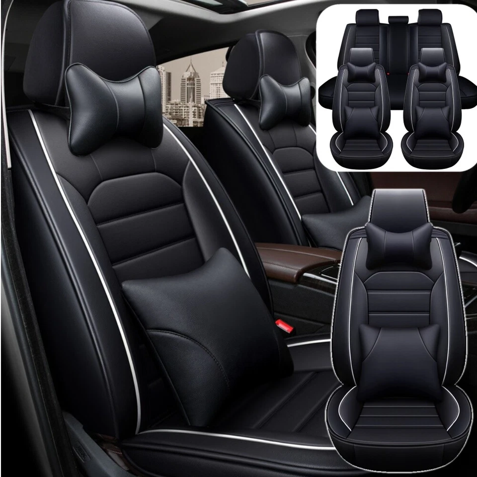 For Honda Accord Civic CR-V Auto Car Seat Cover Full Set Waterproof Faux Leather - Imagem 2 de 4