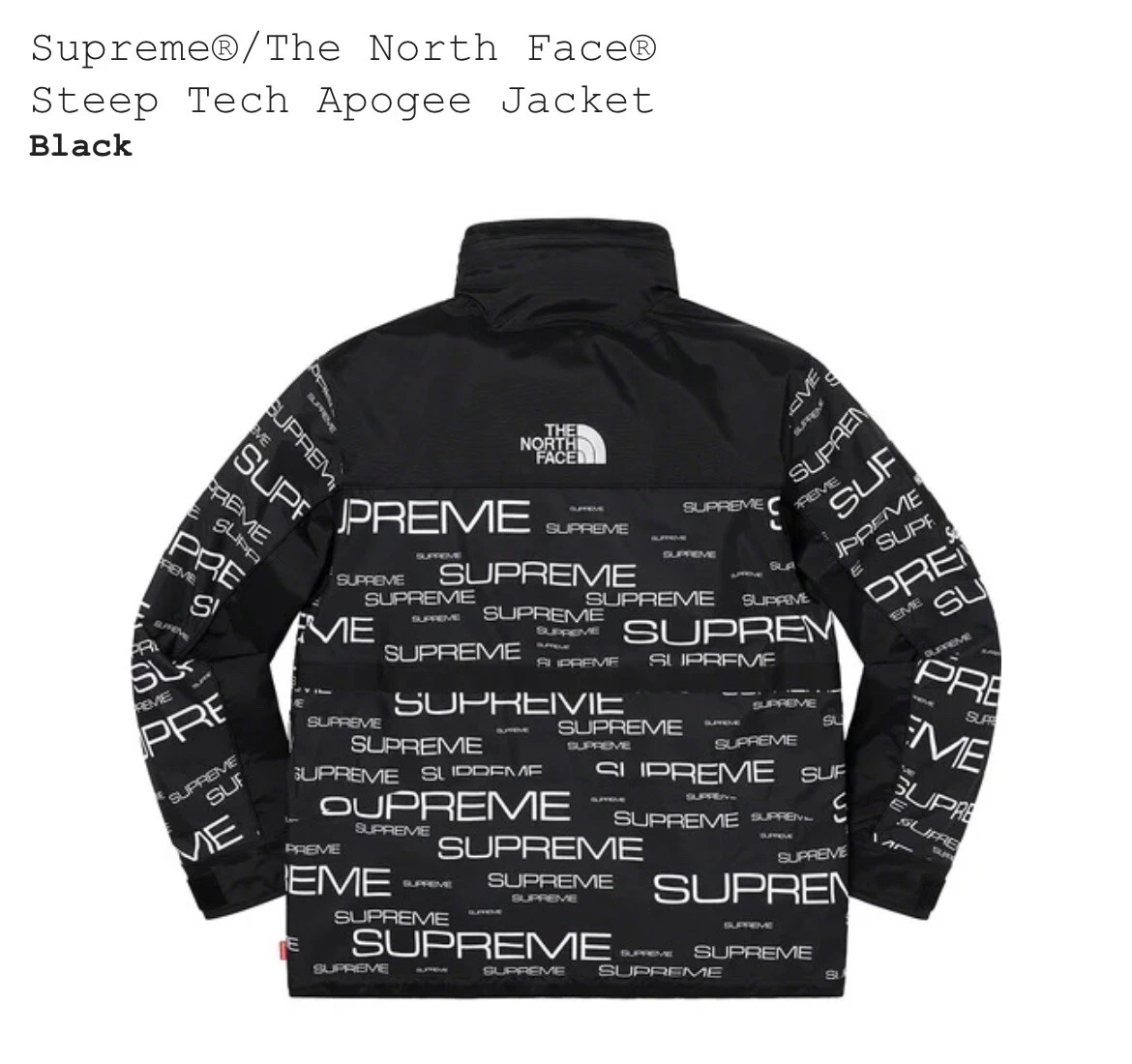 Supreme x The North Face Steep Tech Apogee Jacket Size Medium FW21