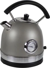 West Bend Retro Style Gray Electric Tea Kettle 1.7 Liter 1500W Auto Shut Off