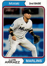 5 CARD LOT - 2023 Topps Heritage - Throwback Uniform Variation Luis Arraez #615