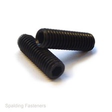 Metric Fine Pitch Black Self Colour High Tensile Socket Grub Screws M8,M10,M12