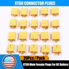 20Pcs XT60 Male Female Bullet Connectors Plugs For RC Battery From US Warehouse