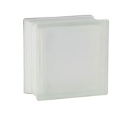 Design Glasbaustein Vollsicht Zweiseitig Satiniert 19 X 19 X 10 Cm - 4 StüCk