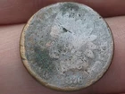 1876 Indian Head Cent Penny- About Good Details, Metal Detector Find?