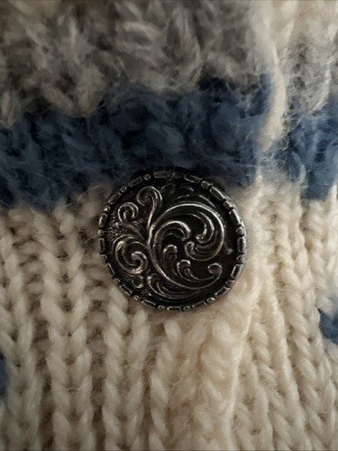 Dale Of Norway Sweater Women’s Small Cream Blue Pure Wool Fair Isle Cardigan - Picture 7 of 8