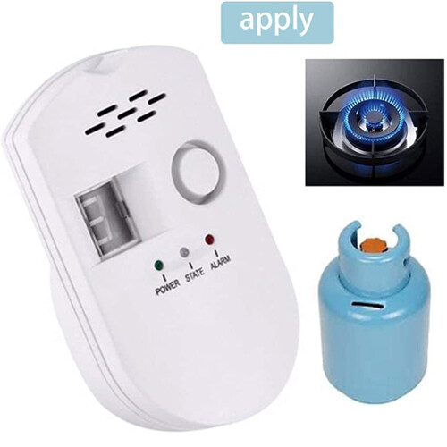 BRJ-502D Steckbarer Erdgasmelder Propan Brennbarer Gasleckalarm P1A6 - Bild 2 von 11