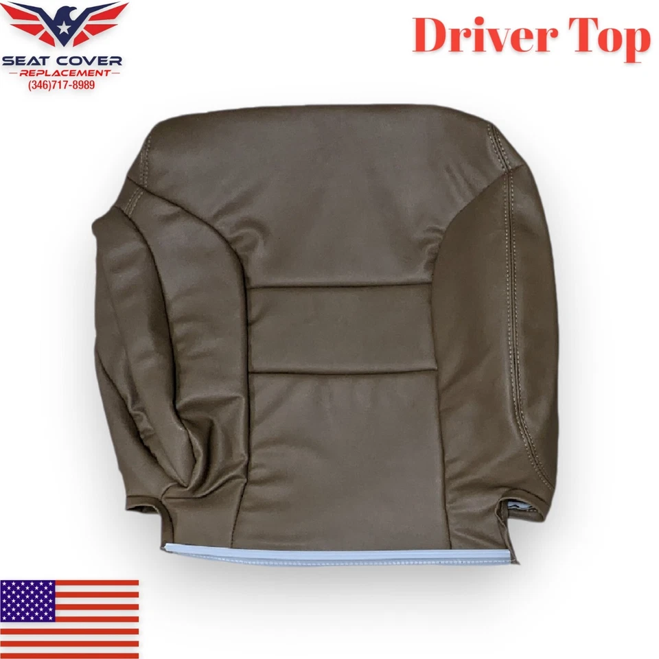 Capas de assento dianteiro de vinil bronzeado carvalho escuro Chevy Suburban/Tahoe 1995 - 1999 - Imagem 4 de 4