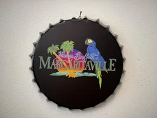 Jimmy Buffett Margaritaville  14" Metal Bottle Cap Wall Art Bar Mancave Decor