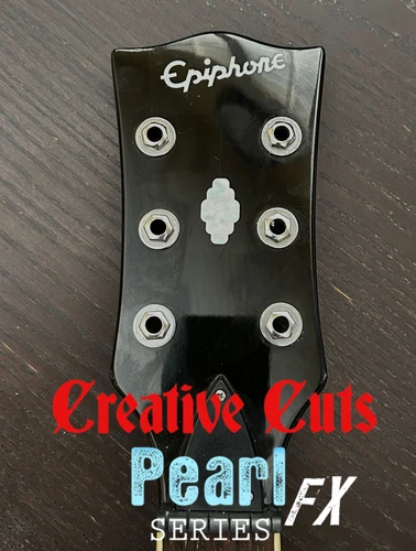 1965 epi  Casino Beehive Headstock Logo Vinyl Deca DIY Restoration PEARL EFFECT