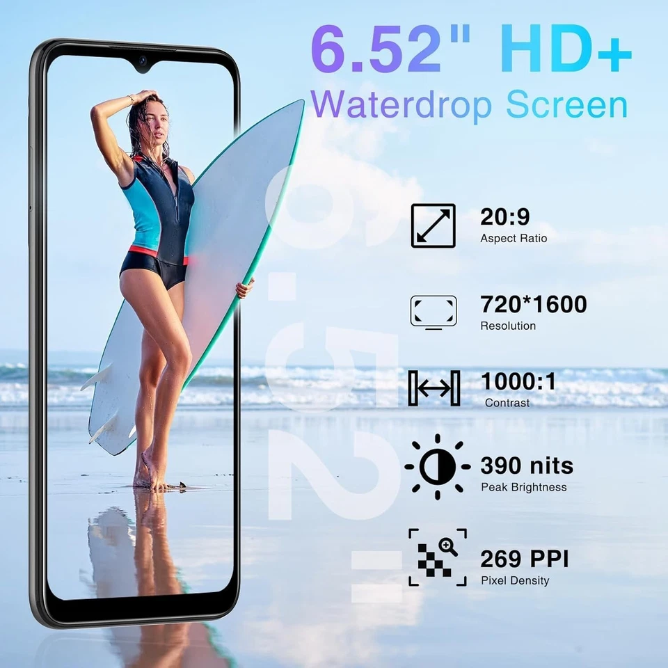 Smartphone Doogee N50S 9GB RAM 128GB 6.52" Nero Dual SIM Android - SIGILLATO - Immagine 3 di 4