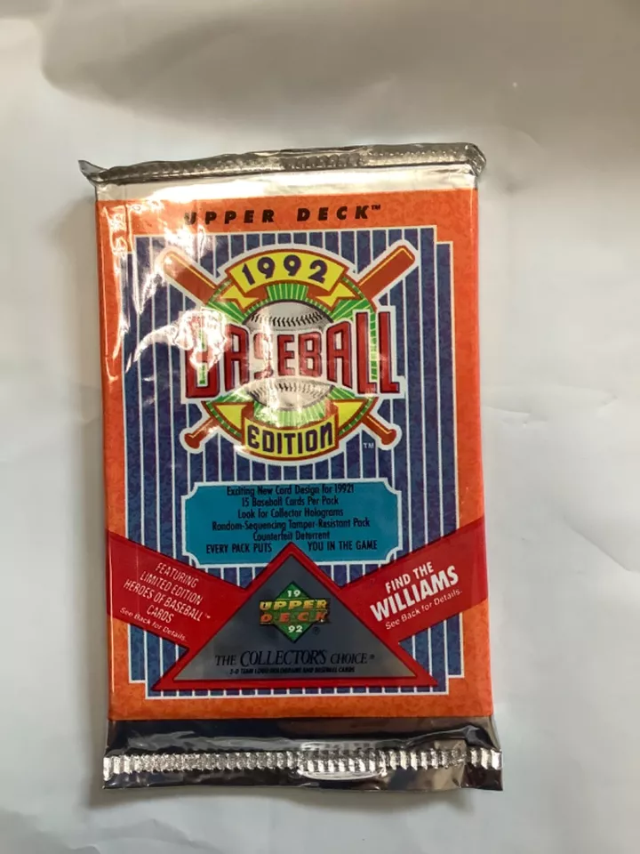 20 * 1992 Upper Deck 美国职棒大联盟棒球包(15 张卡)原厂封装! — 第 2/4 张图片