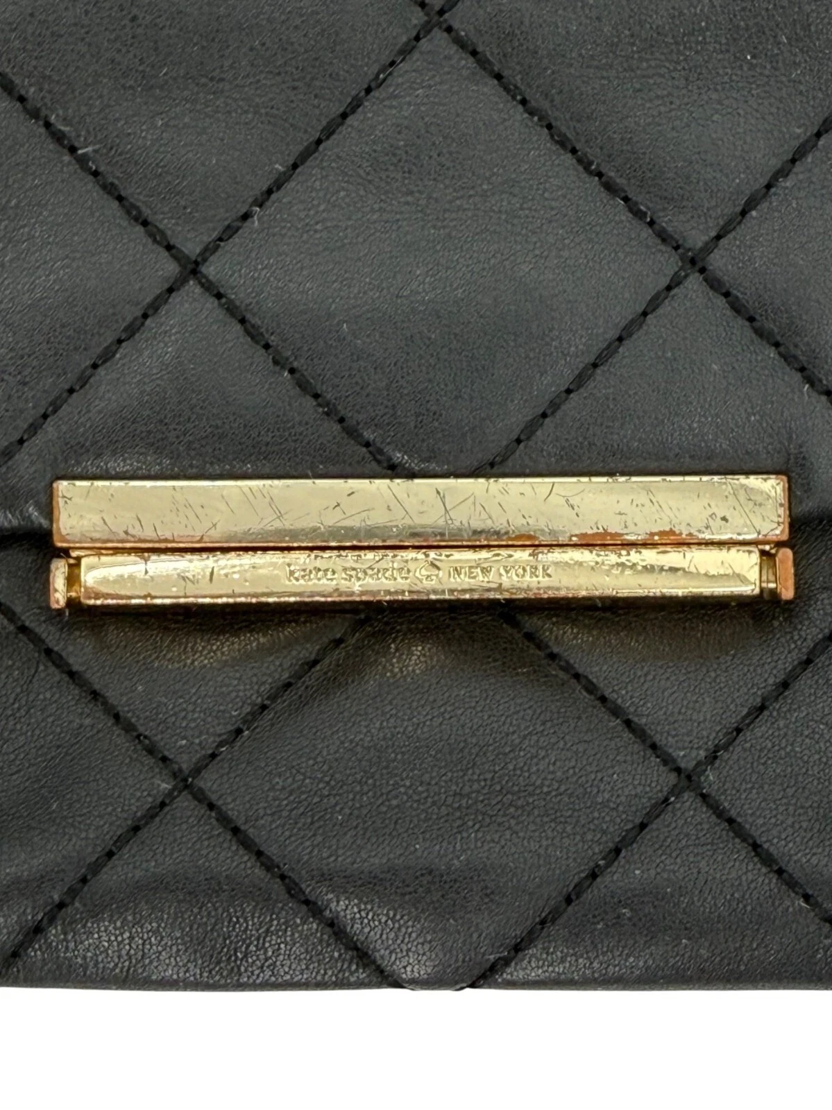 Borsa a tracolla Kate Spade New York Emerson Place Lenia nera in pelle trapuntata