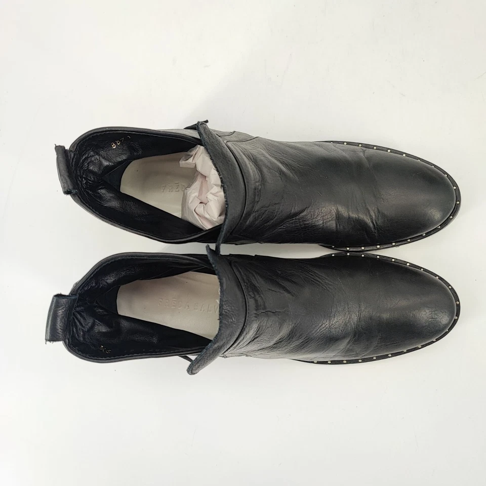 Botines Freda Salvador para mujer de cuero negro talla 9,5 Foto 4 de 4