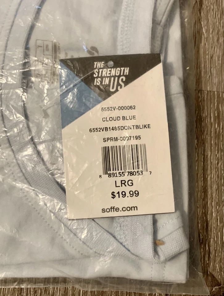 Camiseta sin mangas Soffe Cloud azul niñas jóvenes talla L grande niñas nueva  Foto 3 de 4