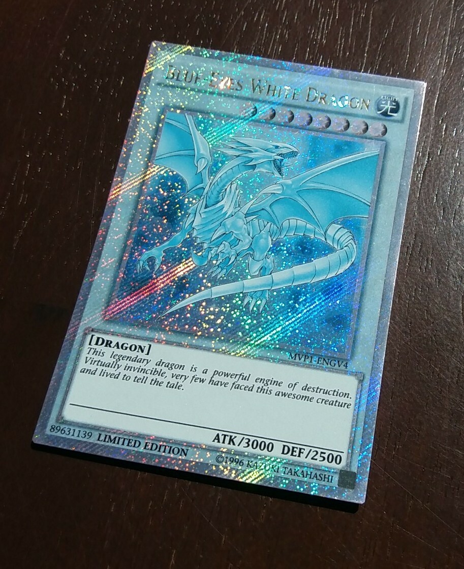 Gold Secret Rare "GHOST" BlueEyes White Dragon MVP1ENGV4 Altered