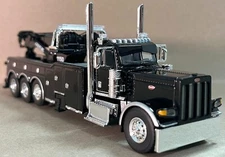 NEW 1/64 DCP #60-1959 ALL BLACK 389 DAY CAB Peterbilt W/Century Rotator NIB