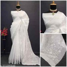 Women's Chanderi Silk saree with Separate Blouse Piece