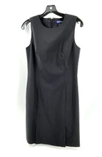 Ann Taylor Women's Black Sleeveless Wool Blend A Line Career Dress Size 8P