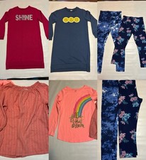 kids clothes lot size 14 Leggings Dress Shirts Glitter Rainbow