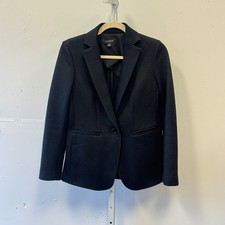 Ann Taylor Petite Wool Blend Single Button Blazer Jacket 4P Professional Career