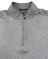 William Murray Golf Mens 1/4 Zip Pullover Sz Large Gray Reflective Performance