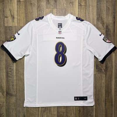 New Baltimore Ravens Lamar Jackson Nike Football Game Jersey White Men s XL $130