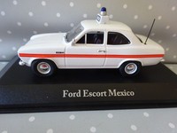 Ford Escort Mexico Polizei Weiss Oldtimer Modelauto 1/43 Ca. 11Cm HäNdlermodel