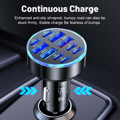 10 Port Auto Ladegerät PD Netzteil zum Schnellladen mehrerer Gadgets