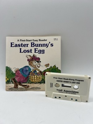 Troll Associates Easter Bunny s Lost Egg Book & Cassette Read Along 1980 TESTED!