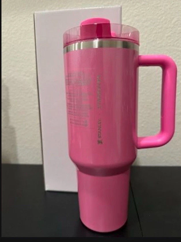 Vaso de acero inoxidable FlowState 40 oz rosa Stanley & Starbucks Quencher H2.0 Foto 2 de 2