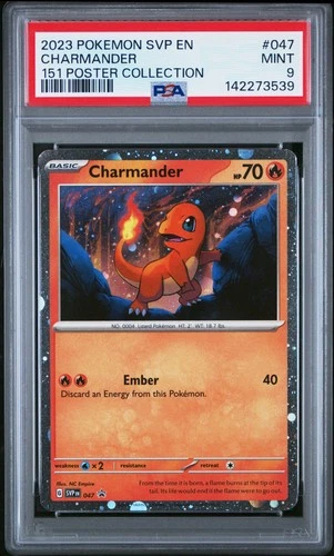 2023 POKEMON SVP PROMO 151 POSTER COLLECTION #047 CHARMANDER PSA 9