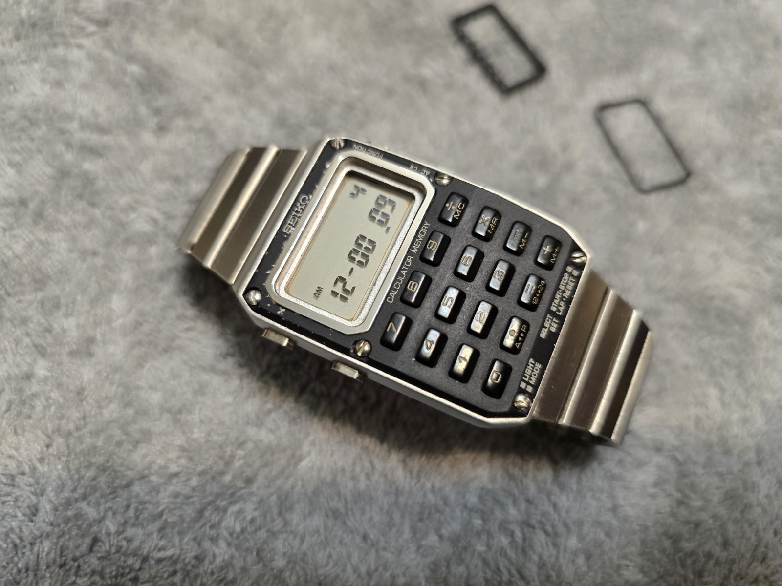 RARE BLACK Watch C515-500A Vintage MODEL Calculator SEIKO - vintagewatches.pk