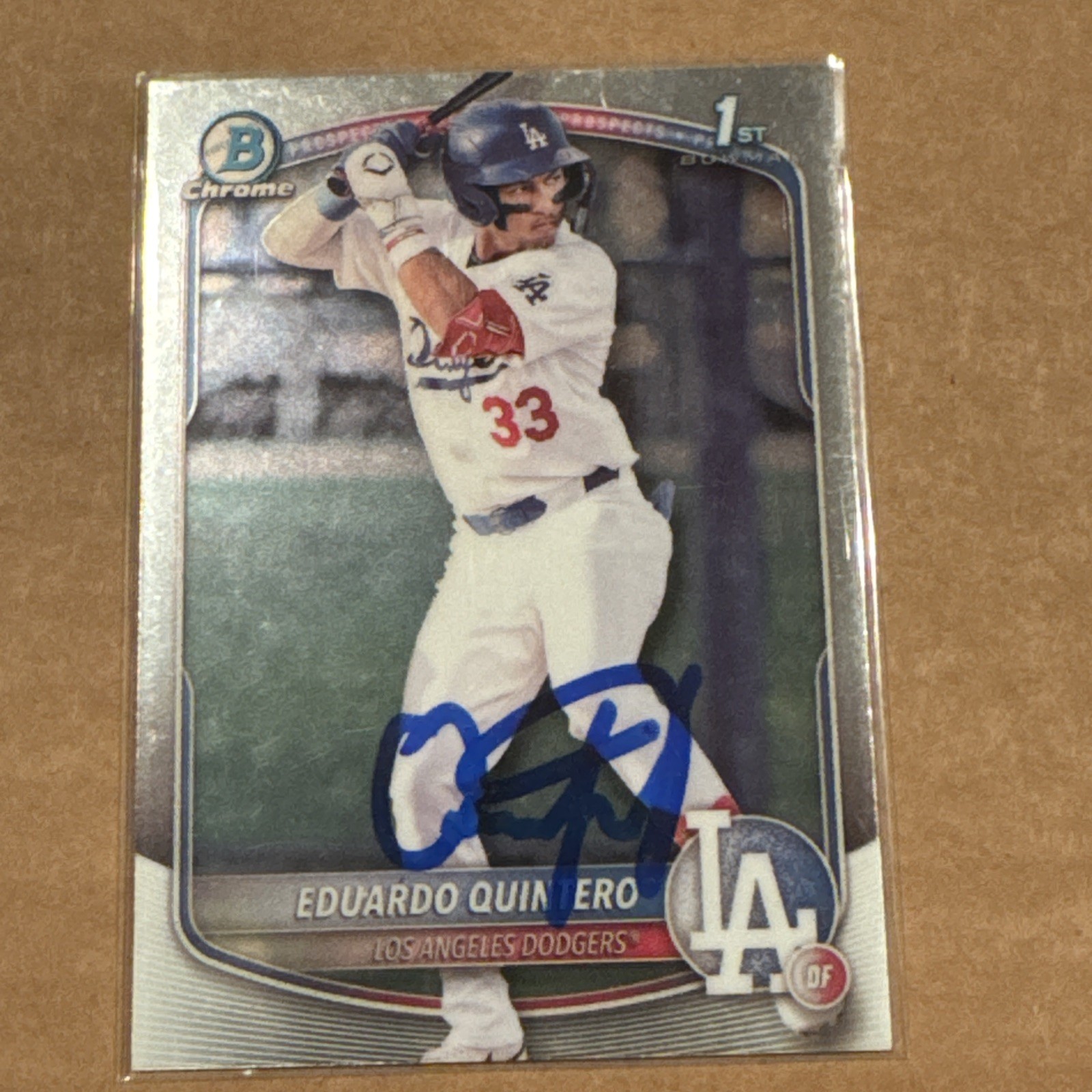 2025 Bowman Chrome Prospect Autographs Eduardo Quintero #CPA-EQ Rookie Dodgers