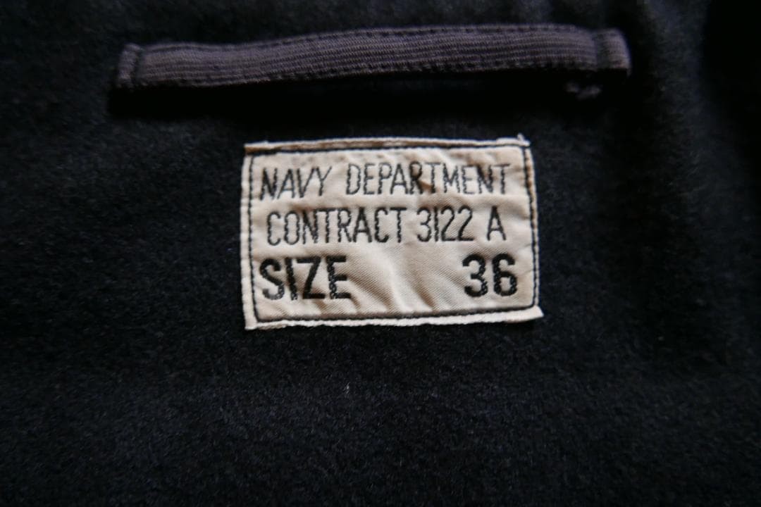 Buzz Ricksons Deck Jacket Navy Cotton Wool Lined … - image 11