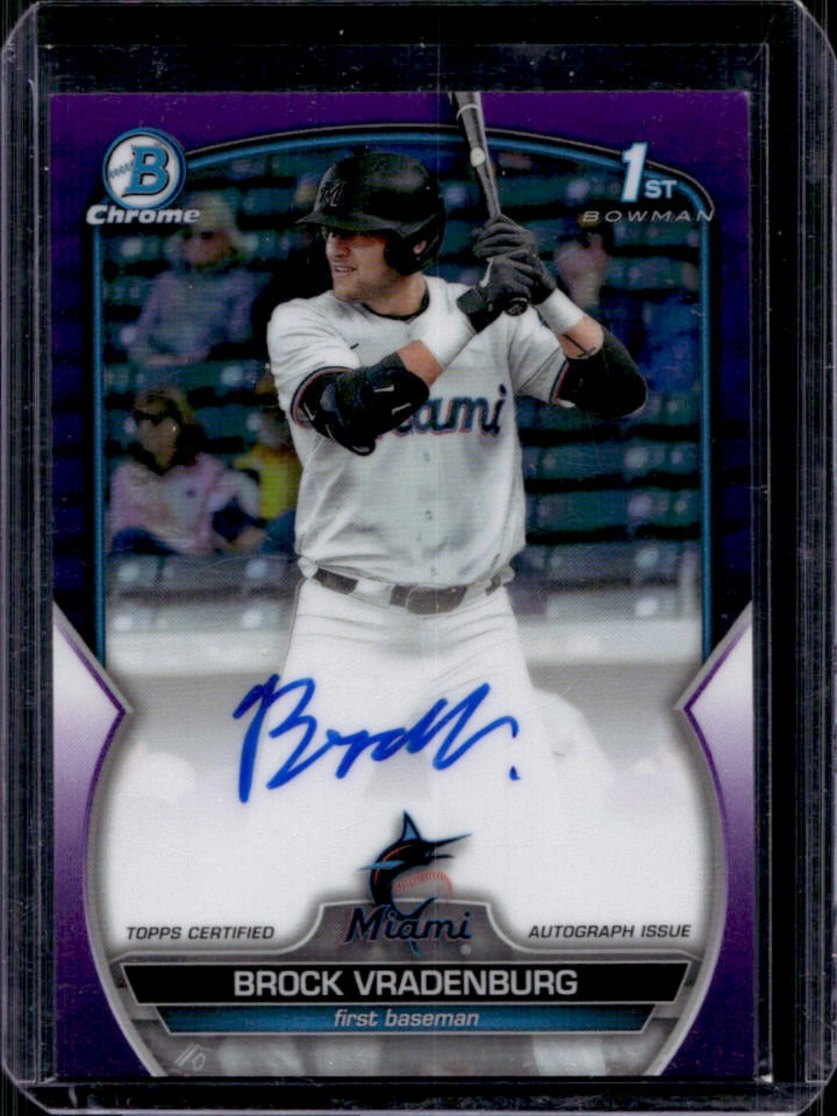 2023 Bowman Draft Brock Vradenburg Chrome Auto Purple Refractor 1st #/250