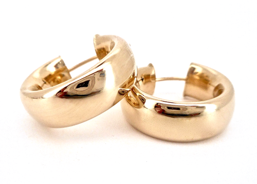 PENDIENTES ARO PEQUEÑOS PULIDOS ORO AMARILLO 14K - Imagen 1 de 5